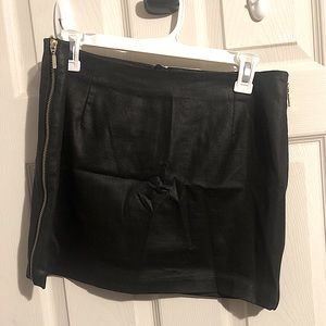 H&M Waxed Denim Mini Skirt - 10